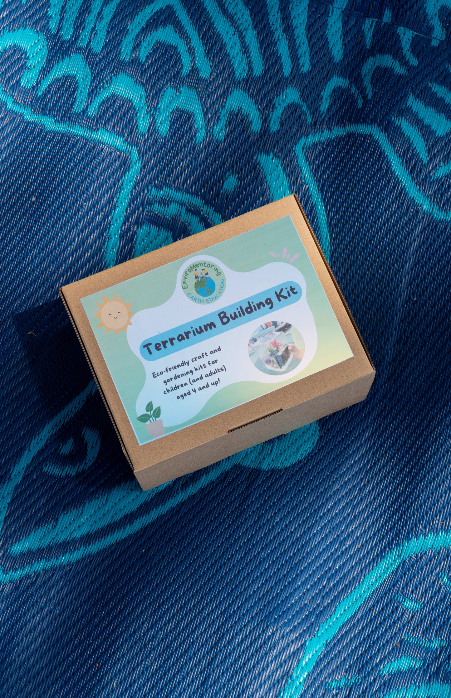 Box that the EnviroMentoring Terrarium Building DIY kit arrives in.